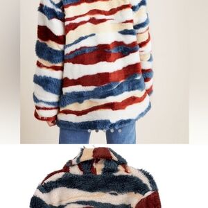 Anthropology faux fur coat XS